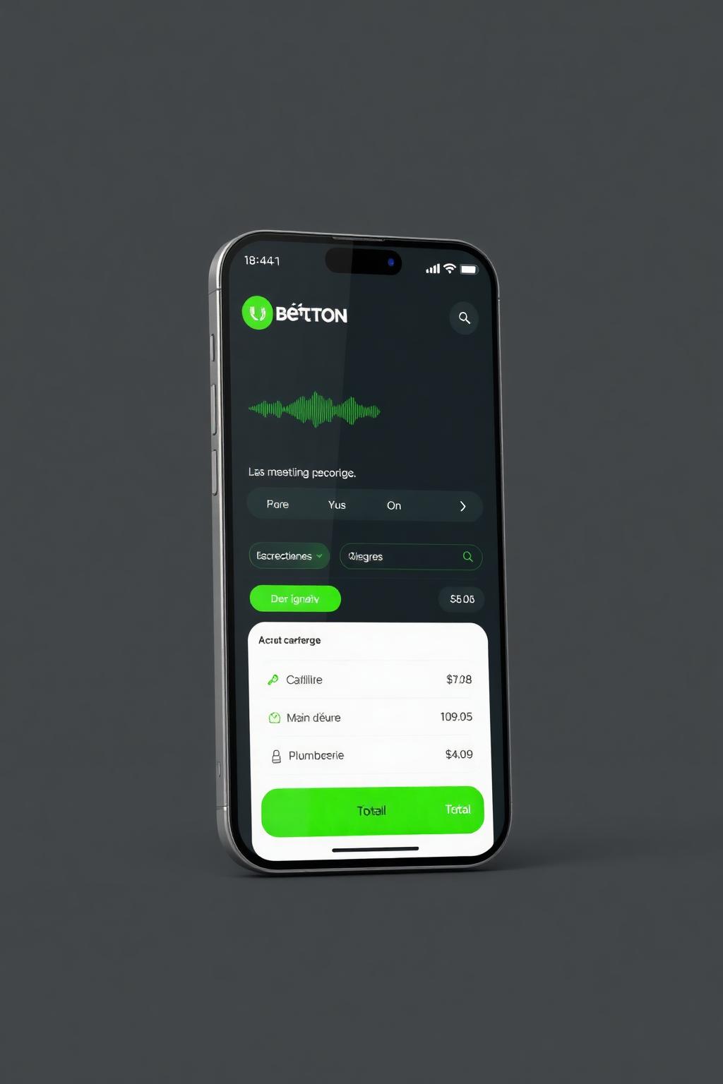 Aperçu de l'application Doodz sur mobile : enregistrement de la réunion et devis généré
